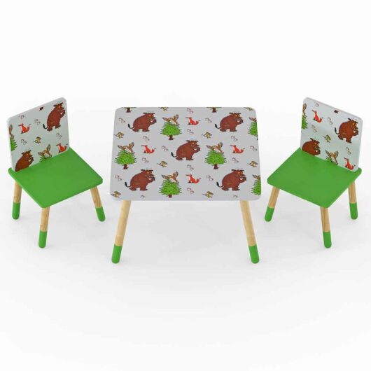 Gilbert Wooden Gruffalo Table And 2 Chairs In Multicolour
