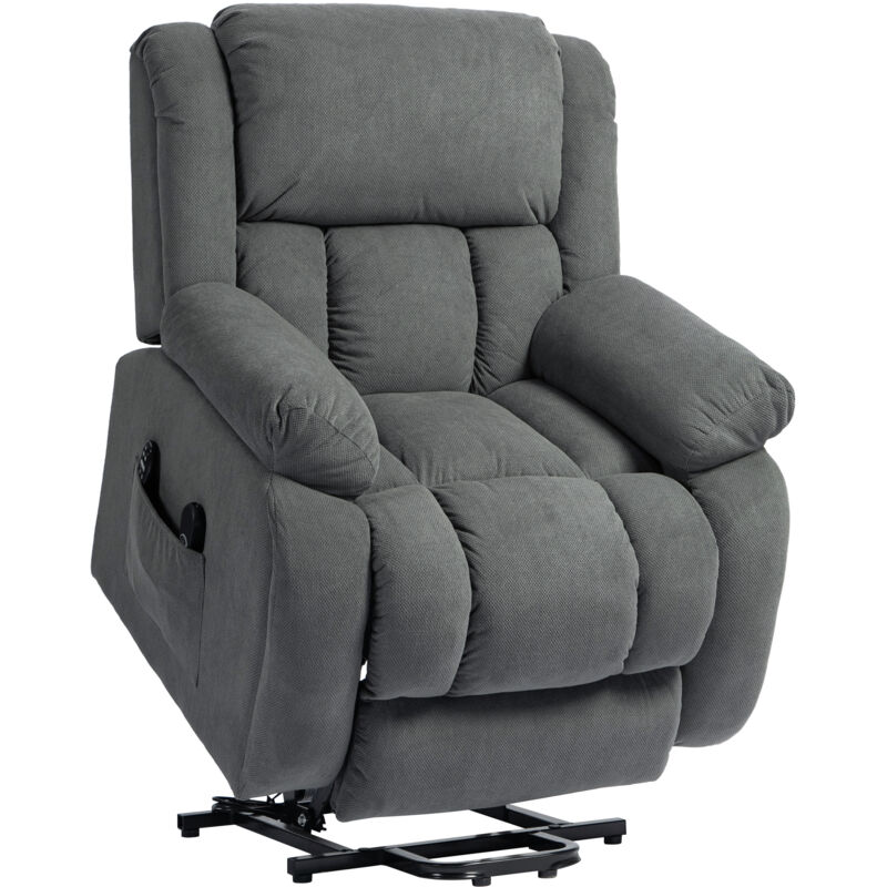 HOMCOM Power Lift Recliner Chair, Reclining Chair with Massage, Grey