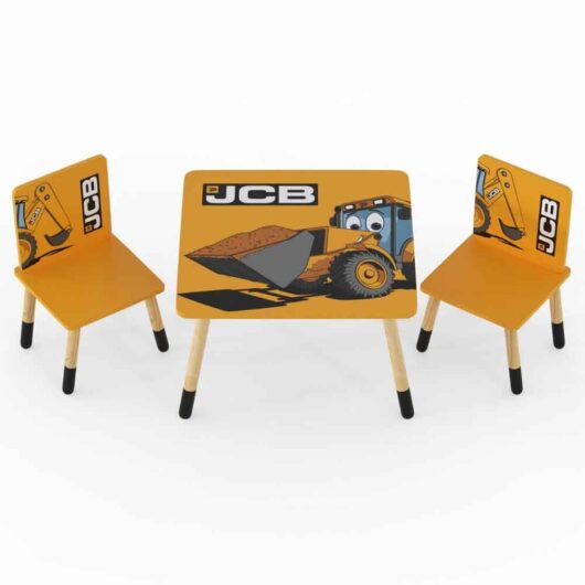 Jenks Wooden Childrens Table And 2 Chairs In Yellow