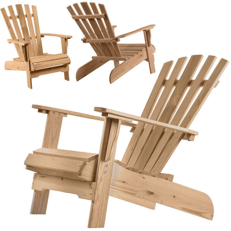 KADAX wooden beach chair, golden oak