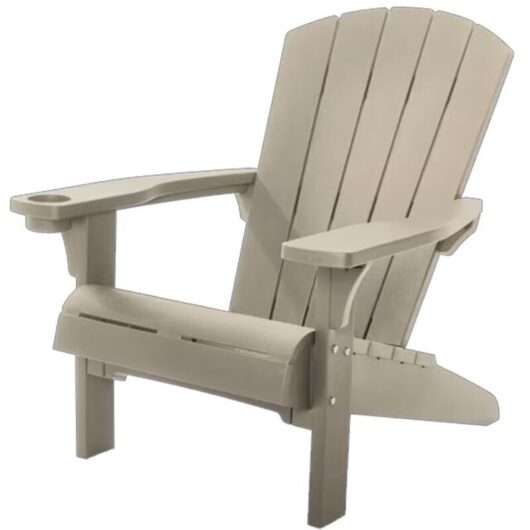 Keter 2 x Alpine Adirondack Chairs Seat Sun Lounger Garden Silver Sage