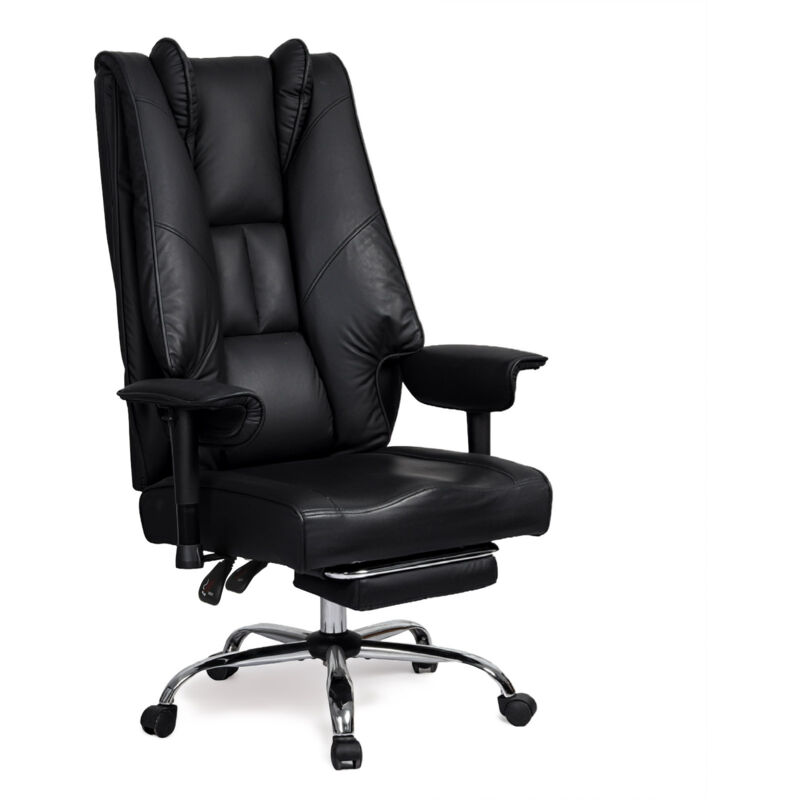 Levede Office Chair Big Tall High Back Heavy Duty PU Recliner Executive Chair