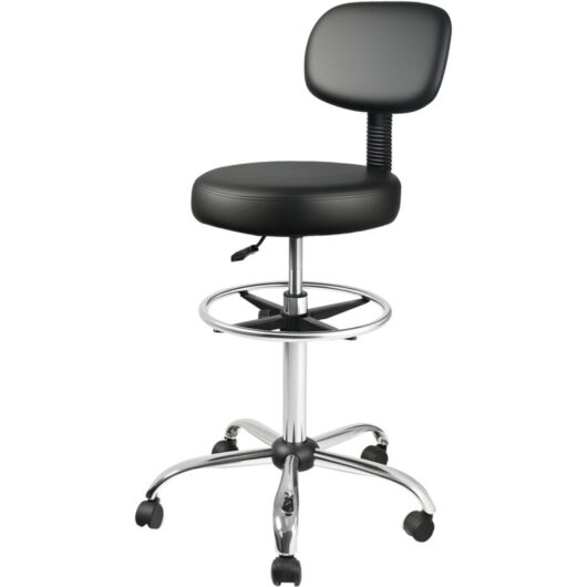 Levede Swivel Drafting Chair Ergonomic Stool Height Adjustable Footrest Backrest