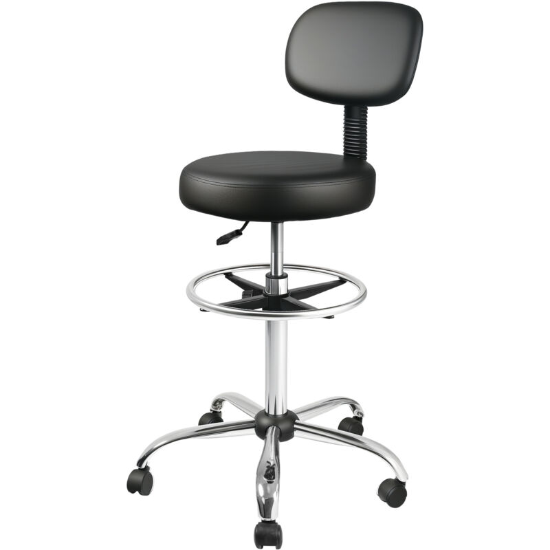 Levede Swivel Drafting Chair Ergonomic Stool Height Adjustable Footrest Backrest