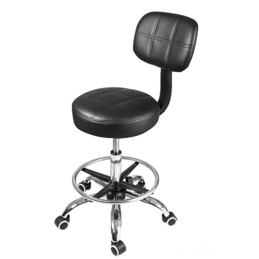 Levede Swivel Drafting Chair Low Back Round Rolling Stool Height Adjustable