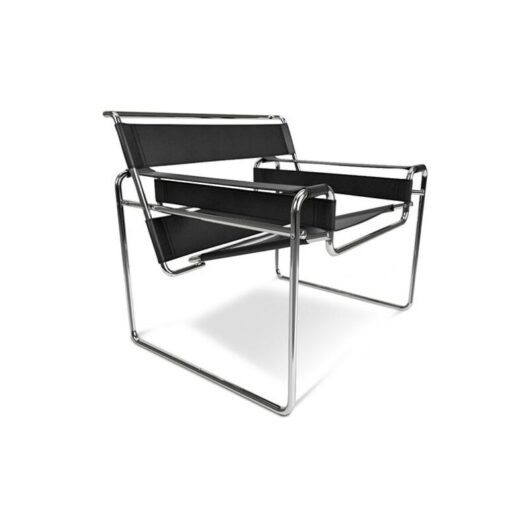 Lounge Chair - Leatherette & Metal - Ivan