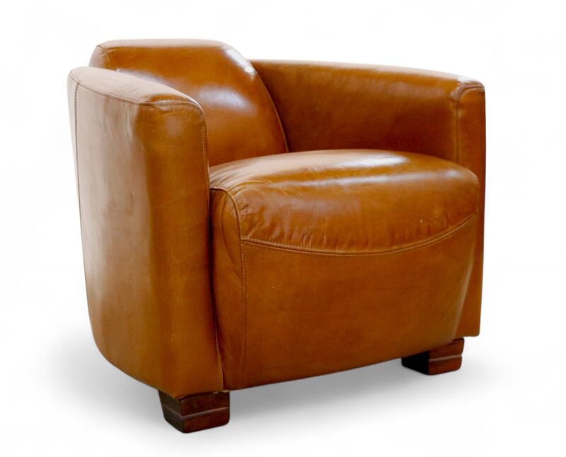 Marlborough Tub Chair Vintage Tan Leather