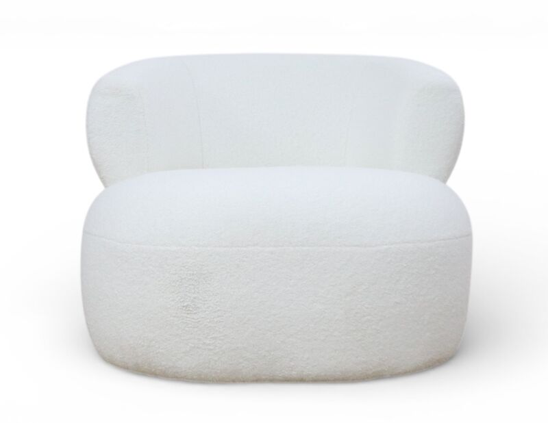 Modern Boucl Swivel Accent Chair