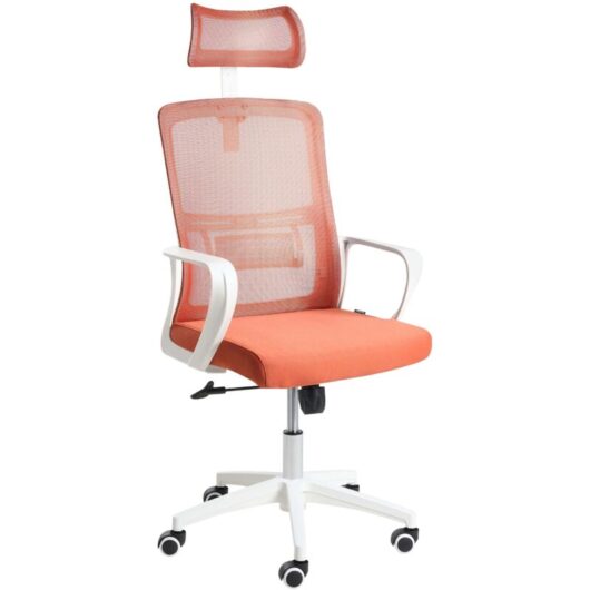 Office Chair Coral Mesh Swivel Base Adjustable Height Headrest Home Office MONARCH