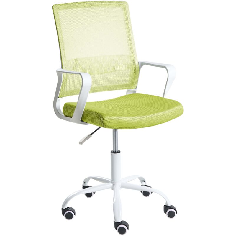 Office Chair Lime Green Mesh Fabric Upholstery Adjustable Height Swivel Desk Computer Home Office EASE