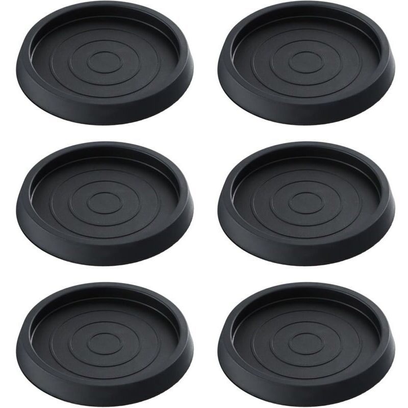 Pieces Anti-Slip Furniture Leg Pads, Anti-Slip Rubber Round Chair Leg Pads for Floor Protection, Furniture Pads for Tables, Chairs, Sofas - Black