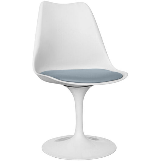 Privatefloor - Dining Chair - White Swivel Chair - Tulip Light grey