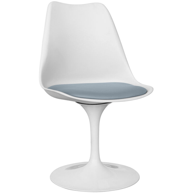 Privatefloor - Dining Chair - White Swivel Chair - Tulip Light grey