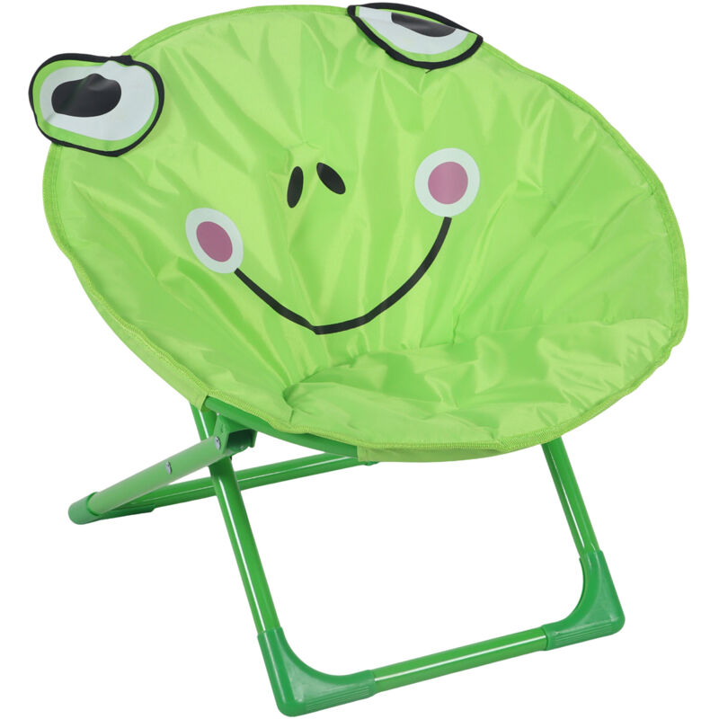 Relaxdays Moon Chair Kids Foldable Indoor & Outdoor Camping Seat for Boys and Girls in Various Designs, 47 x 50 x 48 cm