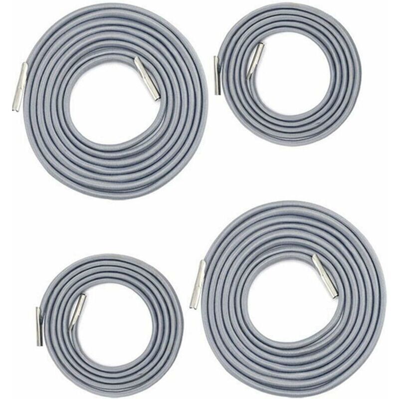 Replacement Universal Elastic Cord for Relaxing Chair, Chaise Longue, Zero Gravity Folding Chair, Bungee Relaxing Chair (2 x 2.2m + 2 x 1.4m dark