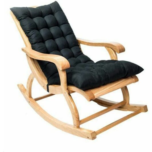 Rocking Chair Cushion, High Back Garden Armchair Cushion, Outdoor Patio Chair Seat Cushion - 1205012cm