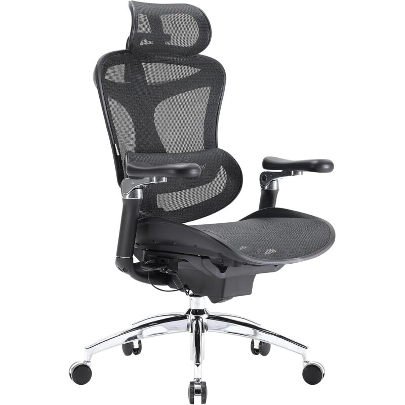 SIHOO Doro C300 Pro Ergonomic Office Chair with Ultra-Soft 6D Armrests, Dynamic Lumbar Support, Seat Depth Adjustment and Adjustable Backrest Desk