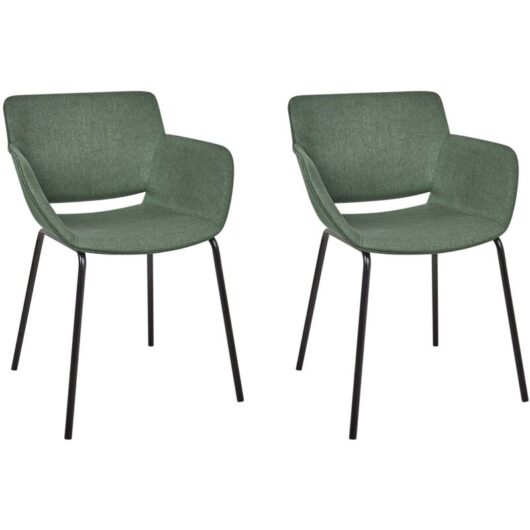 Set of 2 Dining Chairs AXTEL Green