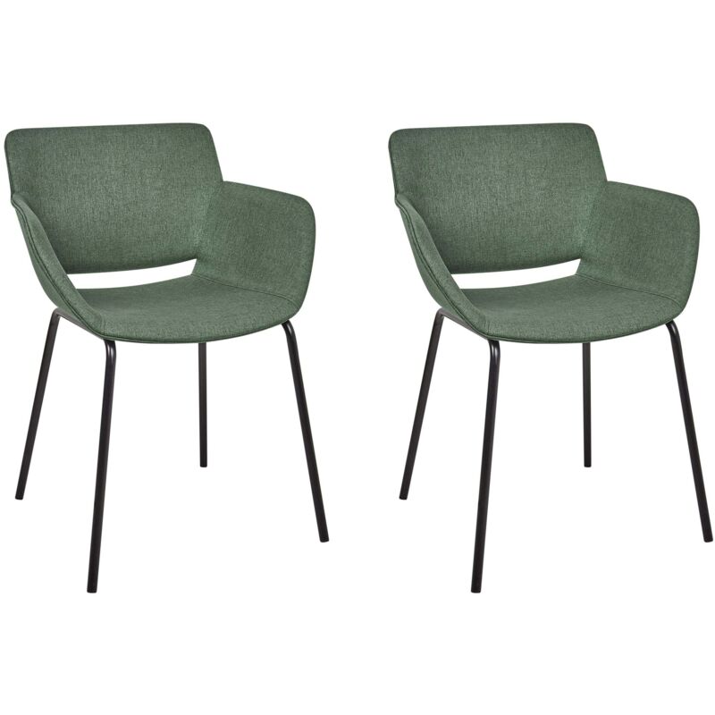 Set of 2 Dining Chairs AXTEL Green