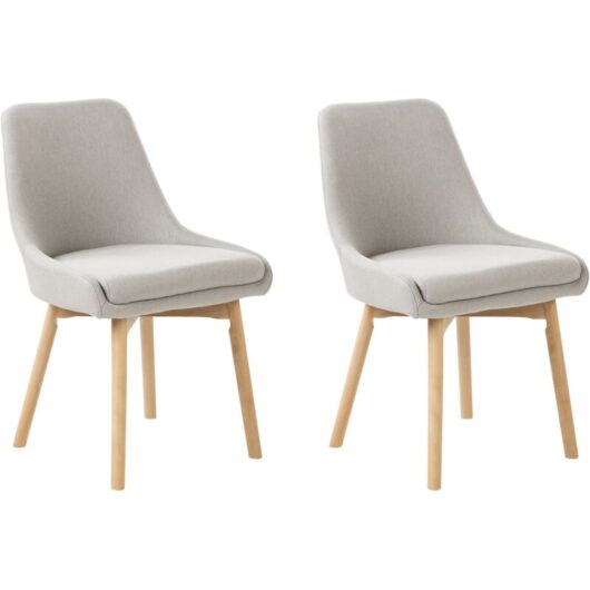 Set of 2 Dining Chairs MELFORT Light Grey