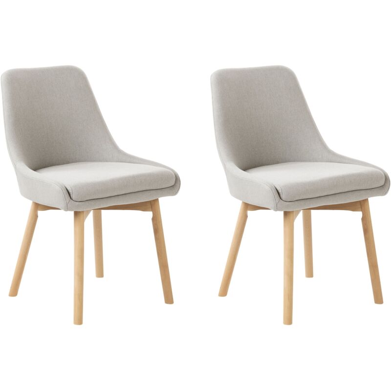 Set of 2 Dining Chairs MELFORT Light Grey