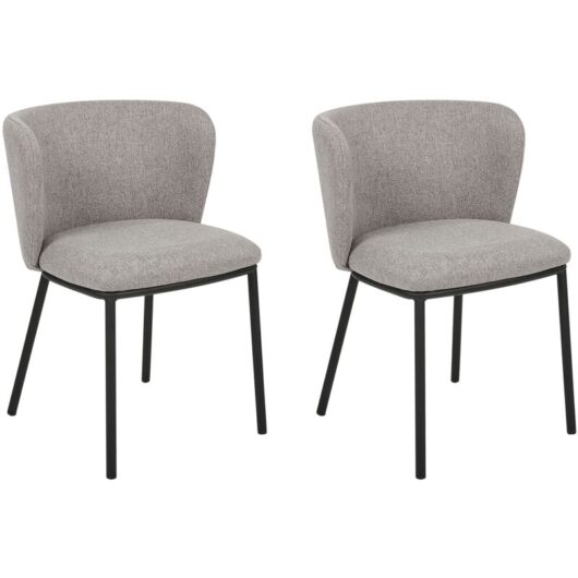 Set of 2 Dining Chairs MINA Grey