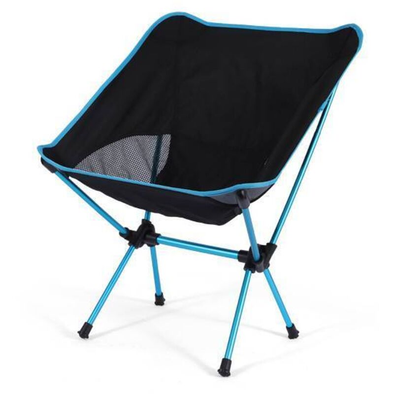 Small, Compact Folding Camping Chair for Adults (90kg) - Lightweight Backpacking Chair, Ideal for Outdoors, Fishing, Hiking, Picnics and Beach - Sky