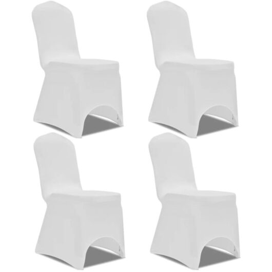Stretch Chair Cover 4 pcs White vidaXL