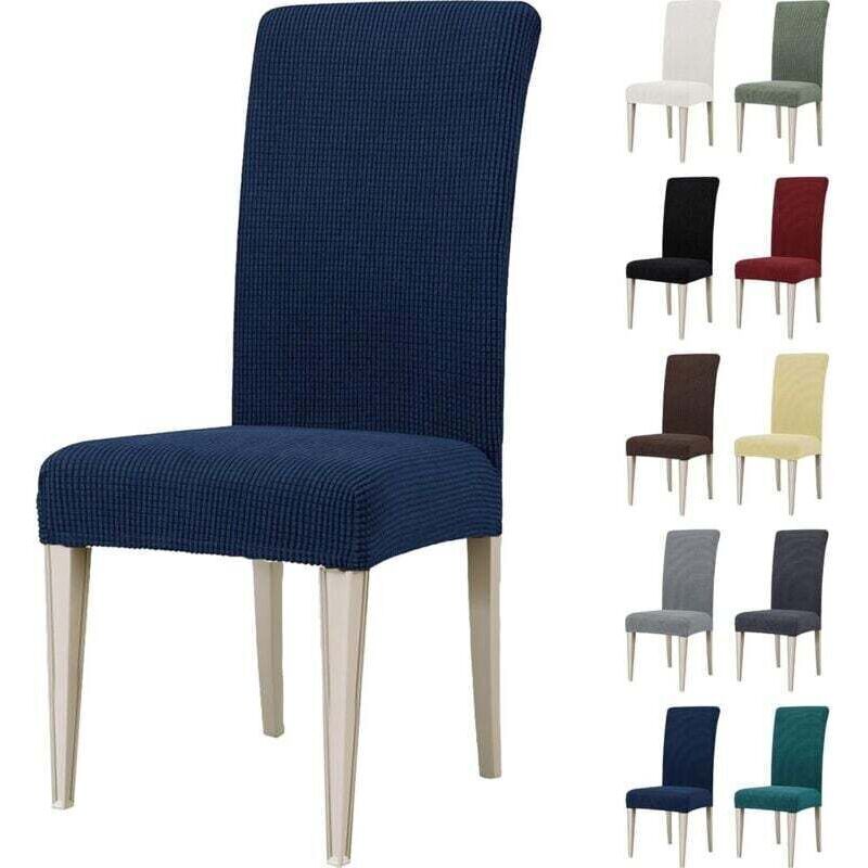 Stretch chair cover, universal chair cover, washable chair covers, blue (4 pieces)