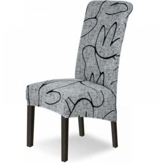 Stretchable chair cover, large dining room chair cover, removable and washable, suitable for hotel and restaurant kitchen decoration