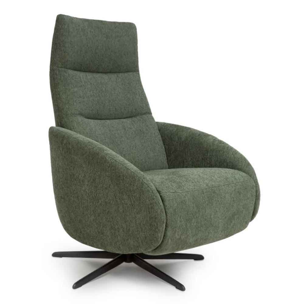 Torino Fabric Swivel Recliner Chair in Green