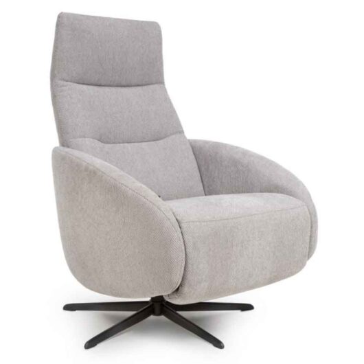 Torino Fabric Swivel Recliner Chair in Pewter