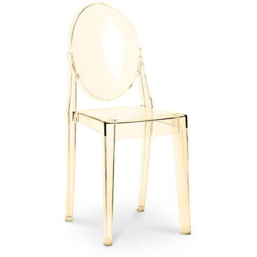 Transparent Dining Chair - Victoria Queen Amber