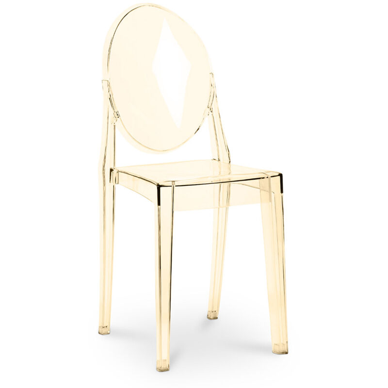 Transparent Dining Chair - Victoria Queen Amber