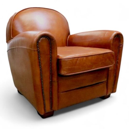 Victor Distressed Leather Vintage Tan Club Chair