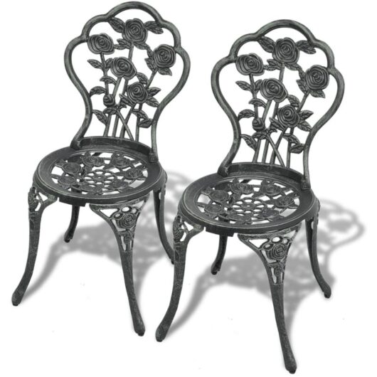 Vidaxl - Bistro Chairs 2 pcs Cast Aluminium Green