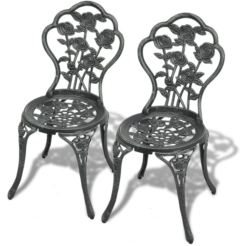 Vidaxl - Bistro Chairs 2 pcs Cast Aluminium Green