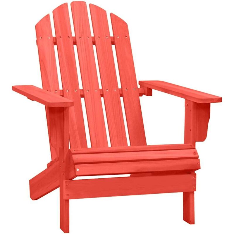 Vidaxl - Garden Adirondack Chair Solid Fir Wood Red