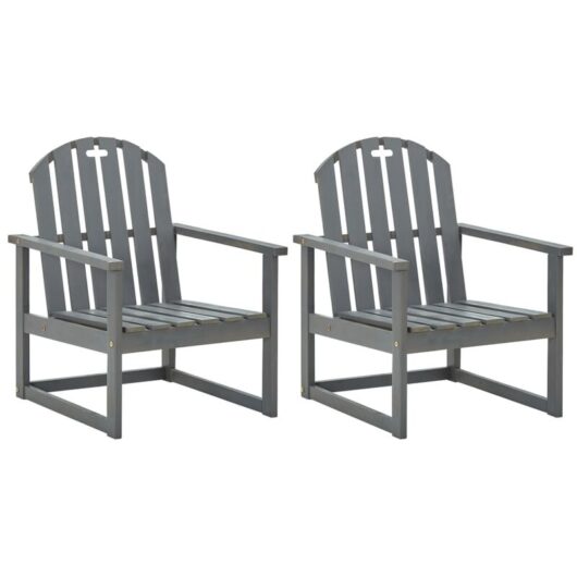 Vidaxl - Garden Sofa Chairs 2 pcs Grey Solid Acacia Wood