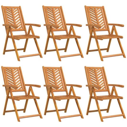 Vidaxl - Reclining Chair 6 pcs Brown 57 x 71 x 90cm Wood