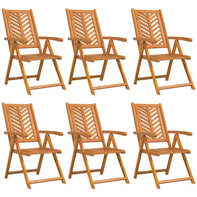 Vidaxl - Reclining Chair 6 pcs Brown 57 x 71 x 90cm Wood