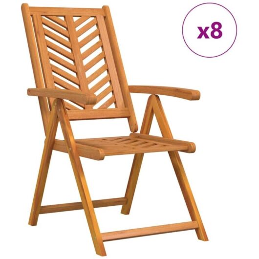 Vidaxl - Reclining Chair 8 pcs Brown 57 x 71 x 90cm Wood