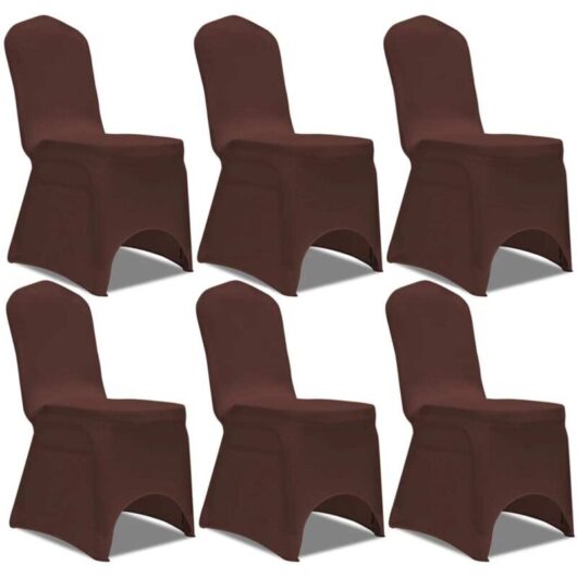 Vidaxl - Stretch Chair Cover 6 pcs Brown