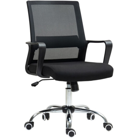 Vinsetto - Mesh Office Chair Desk Chair w/ Swivel Seat Adjustable Height Black