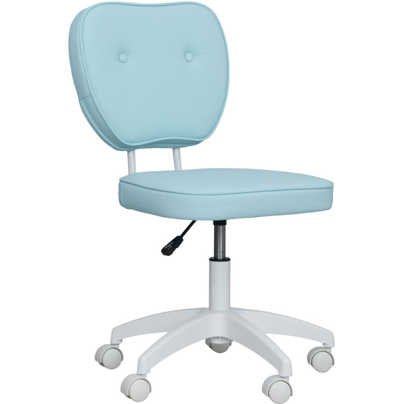 Vinsetto - Vanity Task Chair with Adjustable Height, Armless, Blue
