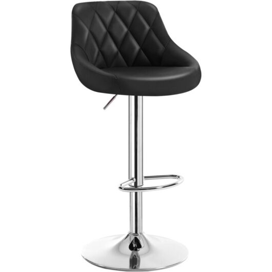 WOLTU 1 pcs bar stools chairs Breakfast Dining stools chairs for Kitchen Adjustable Black