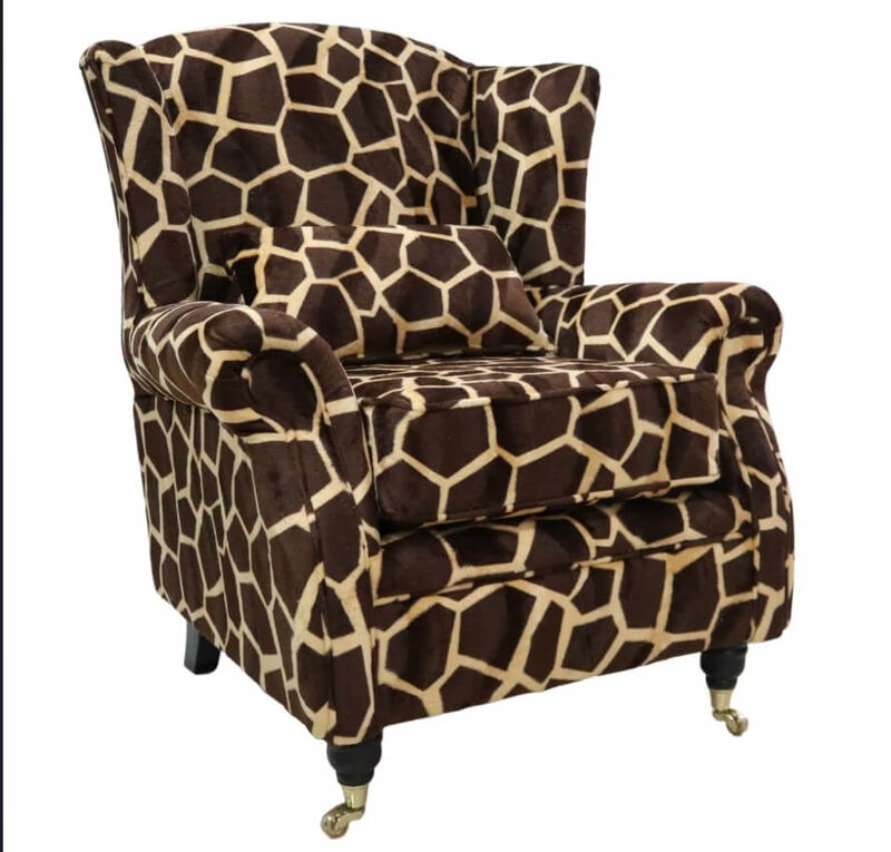 Wing Chair Fireside High Back Armchair Big Giraffe