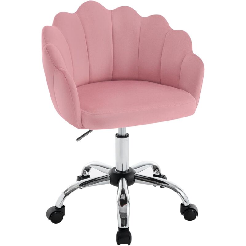 Woltu - Petal Back Scallop Chair-Pink