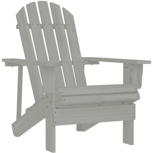 vidaXL Garden Chair Wood Grey