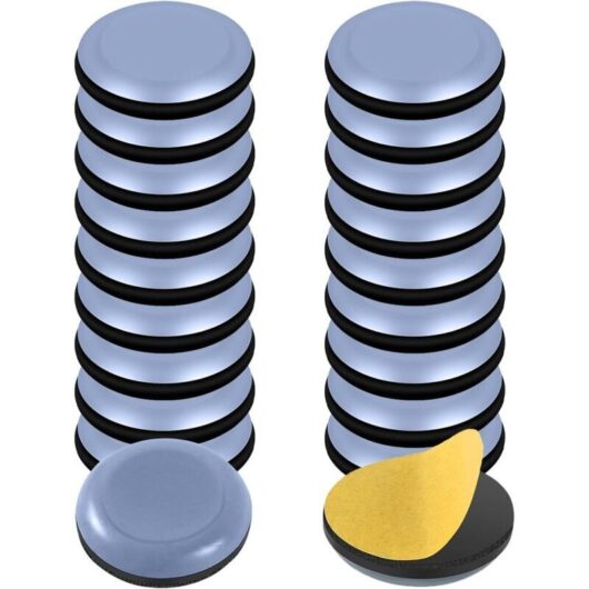 20 Pieces Furniture Glides, Teflon Chair Glides, Self-Adhesive Furniture Sliders, Chair Glides, Universal Furniture Glides for a Dining Table and
